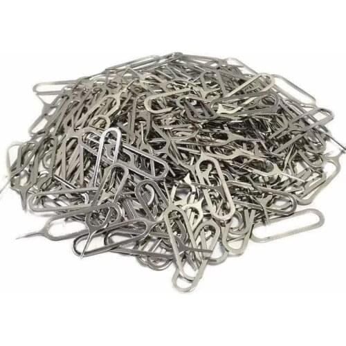 100PCS Sim Card Tray Remover Eject Ejector Pin Key Open Tool for IPhone X 8 7 6S Plus Samsung Xiaomi Redmi K40 Huawei P20 Pro