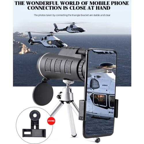 40X60 Professions Binoculars Powerful Monocular BAK-4 Prisms Long Range Telecope Phone Adapter HD Objective Lens Hunting Outdoor