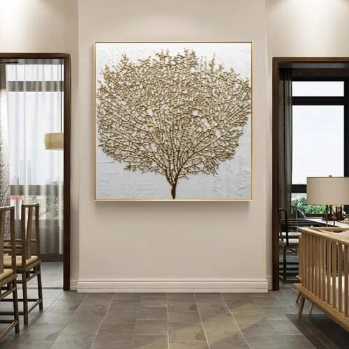 5D DIY Diamond Painting Full Square Rhinestones Golden Tree Pictures Diamond Embroidery Diamond Mosaic Cross Stitch kits