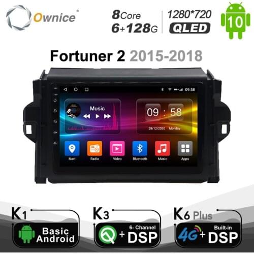 Ownice PX6 Android 10.0 6G+128G Car Multimedia Player 4G LTE 360 Panorama Navigation GPS Radio For Toyota Fortuner 2 2015-2018