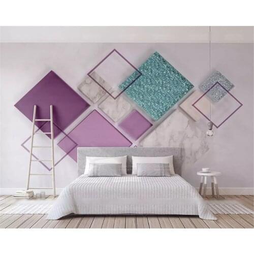 Beibehang custom classic fashion green modern minimalist wallpaper marble golden line background papel de parede 3d wallpaper