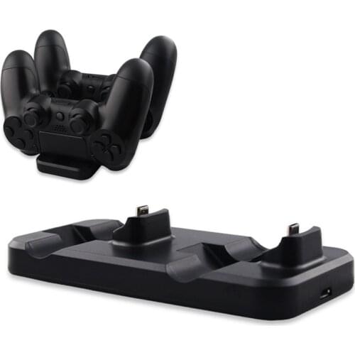 Wireless Controller Double Handle Chargers Dual USB Charging Dock Station for SONY Playstation 4 PS4 Charge Stand