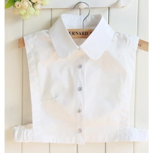 Korean Style Solid Color All-match Detachable Collars Lapel Shirt Blouse Fake Collar For Women Ladies FS0460