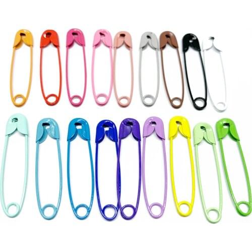 100pcs Colorful Safety Pins DIY Sewing Tools Accessory Stainless Steel Needles Large Safety Pin Small Brooch Apparel Accessories