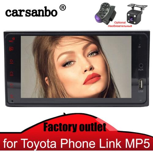Carsanbo 2 Din 7 Inch MP5 Player Touch Screen Car Radio Bluetooth Auto Multimedia Mirror Link Android/IOS For Toyota Universal