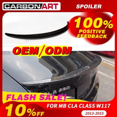 CLA Trunk Spoiler Carbon Fiber Material W117 Wing for Mecedes CLA260 CLA220 CLA200 2013 2014 2015 Auto Styling Car Accessories