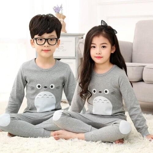 Kids Thermal Underwear Long Johns Warm Suits Cotton Boys Girl Pajama Sets Winter Children kids Pajama Tops Clothing