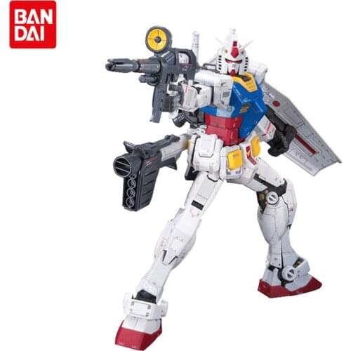 Bandai Anime Model Assembly Gundam RG 1/144 RX-78-2 Gundam Action Figure Robot Decoration Toy Childrens Gift
