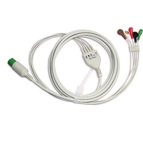 JYTOP ECG with cable 6-pin 5-lead gold-plated snap-on monitor CMS8000
