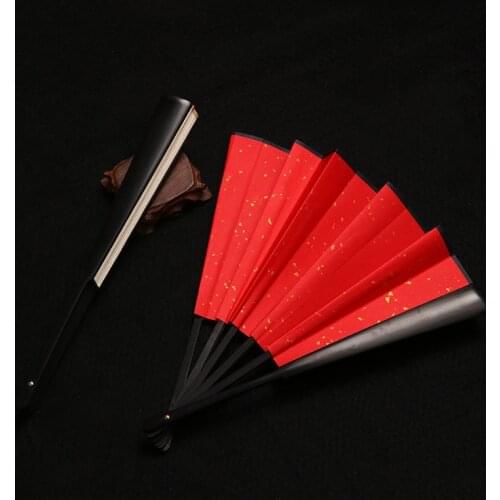 Chinese Silk Cloth Antiquity Folding Fan DIY Plain Color Hand Fan Decoration Craft For Women Clothing Dance Vintage Home Decor