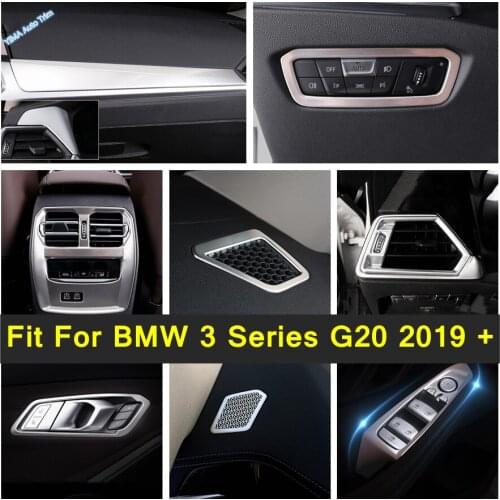 Head Lights Button / Door Handle Catch / Central Control Dashboard Cover Trim Fit For BMW 3 Series G20 2019 - 2021 Accessories