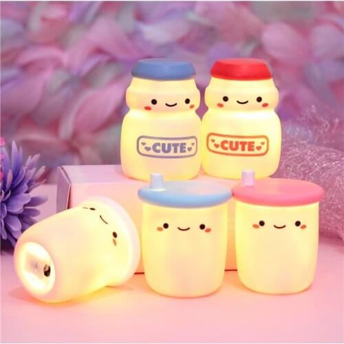 Creative Milk Tea Night Lamp White Cloud Light Home Decor Baby Light for Kids Bedroom Christmas Gift Bedroom Decorative Lamp New