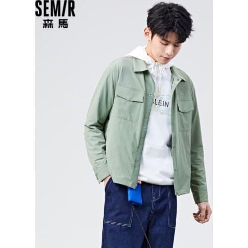 SEMIR Jacket Men Handsome All-Match Jacket 2021 Spring New Elastic Lapel Tooling Fashion Trend Coat Male