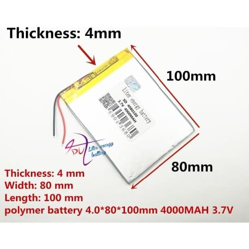 Best battery brand 4080100 3.7V 4000mAh Battery Tablet PC tablet generic brand new lithium polymer battery