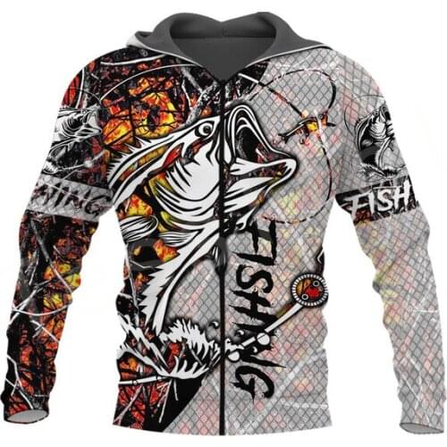 LIASOSO NewFashion Animal Deep Bass Fishing Harajuku Casual Pullover Funny 3DPrint Zipper/Hoodie/Sweatshirt/Jacket/Men Women