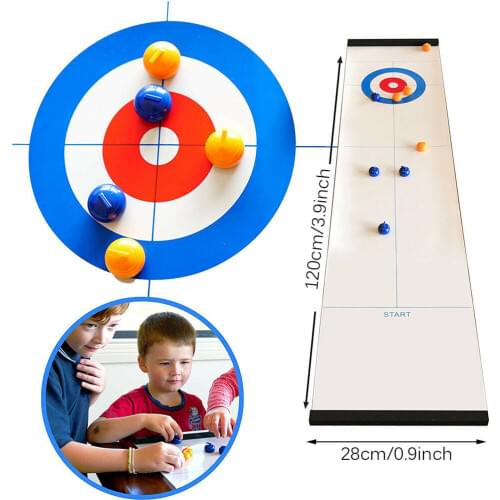 NEW Foldable Mini Table Tabletop Curling Ball Board Games For Kid Adult Childrens Toys Family School Travel Family Party Game