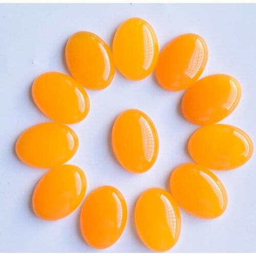 Wholesale 30pcs/lot fashion good quality yellow Onyx Oval CAB CABOCHON stone beads 25x18mm for DIY jewelry Accessories making