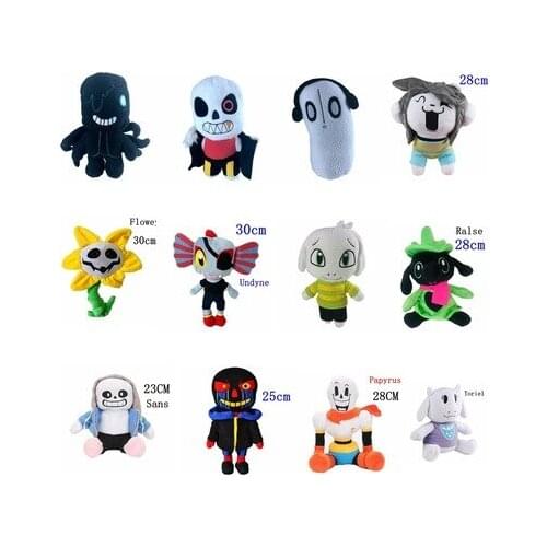 20Styles Undertale Plushie Toys 20-37cm Undertale Sans Papyrus Ootopus Music Alphys Plush Toys Soft Stuffed Dolls for Kids Gifts