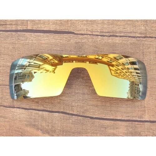 Vonxyz 24K Mirror Polarized Replacement Lenses for-Oakley Oil Rig Frame