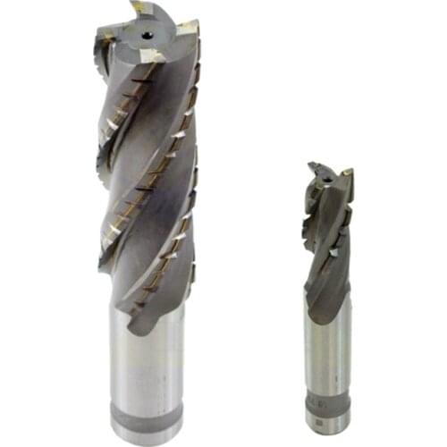10mm 12 14 15-28mm Coarse teeth Straight Shank alloy spiral rough cutter endmill Corn wave edge