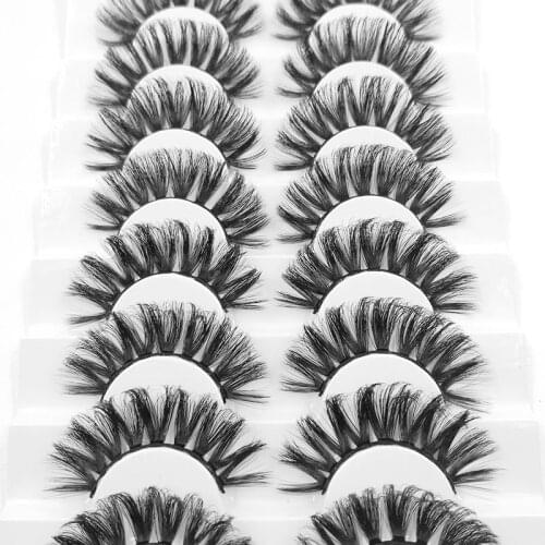 Wholesale 400Pairs/50boxes 100% Real mink eyelashes false eyelashes 3D natural Faux Eyelashes Soft Eyelash Extension Makeup