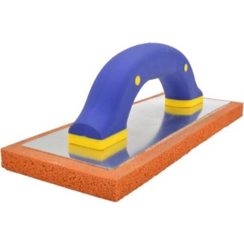 Rubber Grout Float with Soft Grip Plastic Handle, Rubber Sponge Pad, for Masonry, Concrete, Drywall, or Grout, 250x100mm