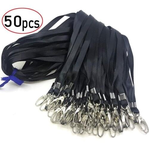 Lanyard Clip Swivel Hook 50 Pack 33-Inch Lanyards with Clip Badge Lanyard Bulk Office Nylon Neck Flat lanyards for id badges Key