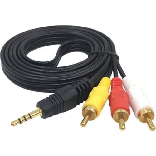 3.5mm Jack Plug Male to 3 RCA Adapter High Quality 3.5 to RCA Male Audio Video AV Cable Wire Cord 1.5M