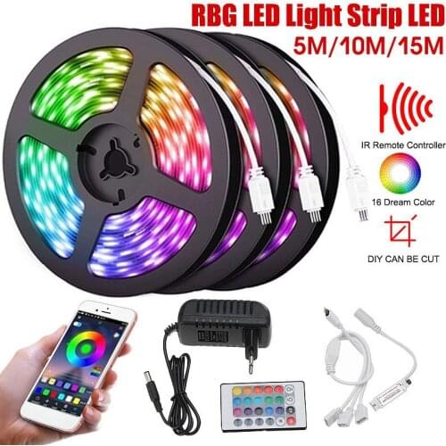 Leds RGB Lights Strips DC12V 5050 Tape Diode Ribbon Flexible Backlight Lighting Decoration for Wall Aesthetic Bedroom Ornaments