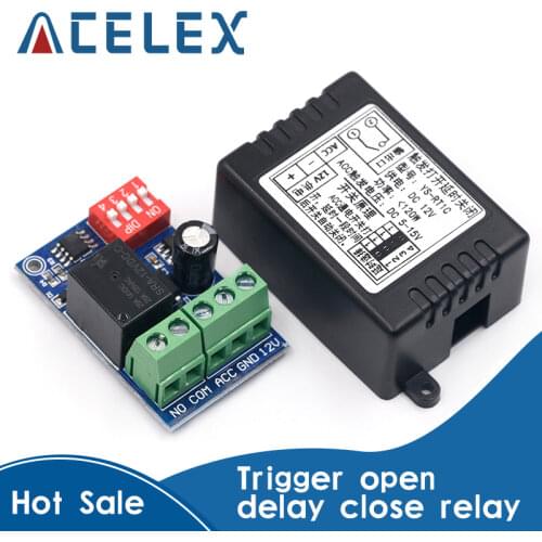Trigger to open and close the relay relay switch 12V car modification module time optional RT1C