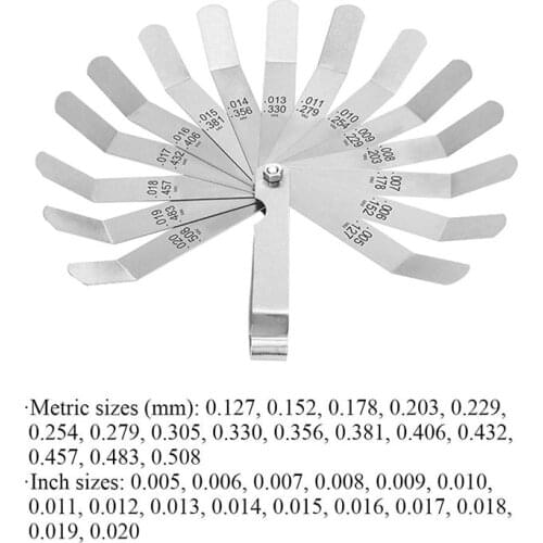 Motorcycle Valve clearance adjustment tools Feeler gauge Type 89A 32-piece feeler gauge 0.04-0.88 with a 0.25mm copper piece