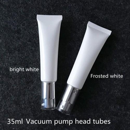 High-grade Glossy Soft tube Container Vacuum Press Pump Hose Lotion Bottle Eye cream Essence Foundation BB isolation Refillable
