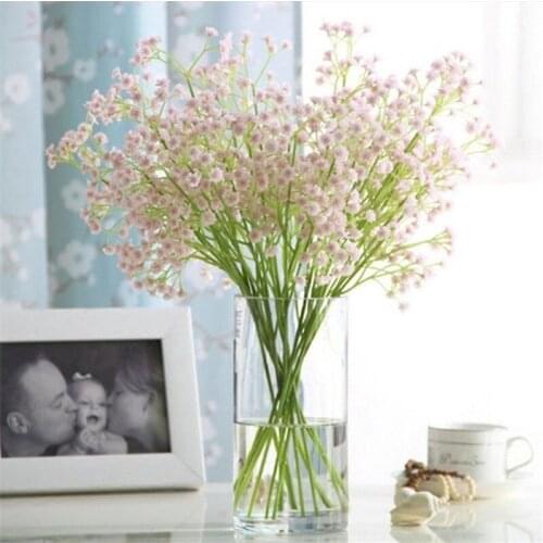 DENISFEN 1pc 65cm Artificial Flower Bouquet for Home Table Wedding Decoration Flower Plastic Gypsophila Babys Breath Home Decor