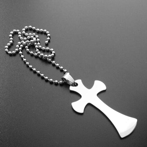 30pcs Stainless Steel Love Heart Cross blessing Necklace simple Religion Christian Jesus Cross Faith lucky Necklace gift jewelry