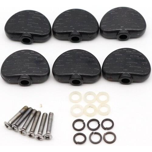 6Pcs Big Semicircle Shape Electric Guitar Tuning Pegs Cap Tuners Machine Head Replacement Buttons Knobs