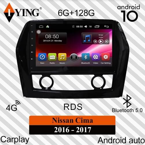 IYING Car Radio For Nissan Cima 2016-2017 Android Auto Carplay Multimedia Video Player Navigation GPS DSP Android 10 QLED Screen