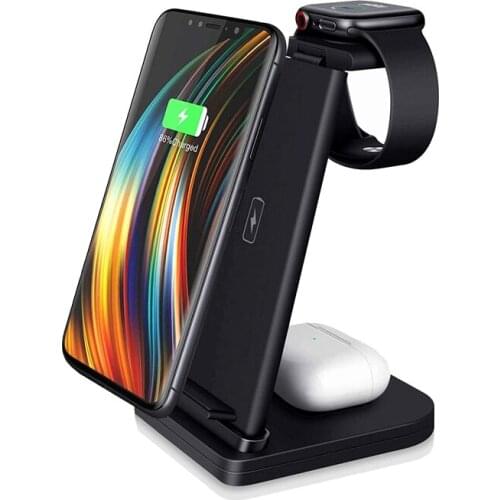 Wireless Charger, Detachable Three in One Wireless Charging Station, Wireless Charger Stand for Apple Watch