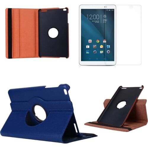 360 Degree Rotating Litchi Folio Stand PU Leather Cover Case + Clear Film For Huawei Honor Note T1 10 T1-A21W T1-A21L T1-A23W/L