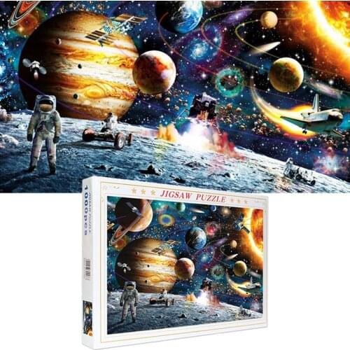 Children Adults Learning Education Brain Teaser Assemble Toy Games Mini Animal Jigsaw 1000 Piece Space Scenery Puzzles Toys