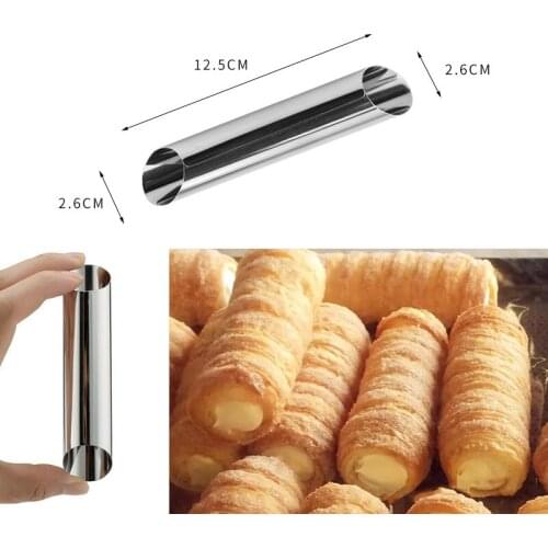 Italian Cannoli Forms Cake Horn Mold Stainless Steel Cannoli Tubes Shells Croissant Cream Horn Pastry Baking Mold Kitchen Tool