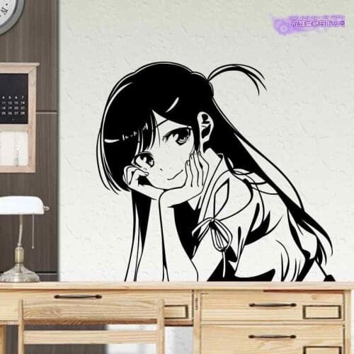 Kanojo Okarishimasu Wall Decal Ichinose Chizuru Vinyl Wall Stickers Decal Decor Home Decorative Decoration Anime Car Sticker