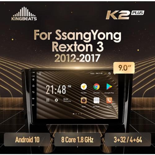 KingBeats Android Octa-Core head unit HU 4G in Dash Car Radio Multimedia Video Player Navigation GPS For SsangYong Rexton Y290 III 3 2012 - 2017 no dvd 2 din Double Din Android Car Stereo 2din