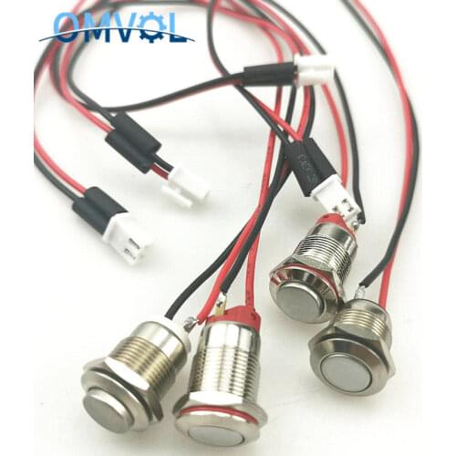 DIY 12mm momentary or Latching Self-locking switch accessories metal Push button Switch