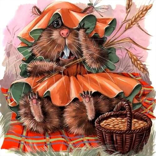 Cartoon Hamster Animal Diamond Painting Round Full Drill Nouveaute DIY Mosaic Embroidery 5D Cross Stitch home decor gifts