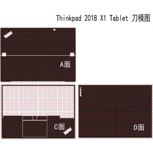 Laptop Carbon fiber Vinyl Skin Sticker Decal Cover for Lenovo thinkpad X1 Tablet 2018 release 13"