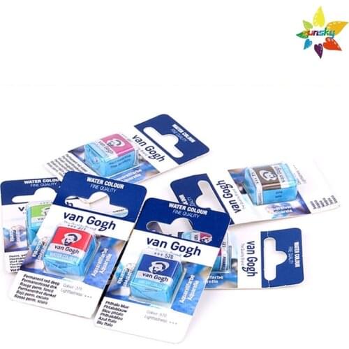 Original VAN GOGH Talens Solid watercolor pigment Single block optional 40 colors Good transparency Professional Art supplies