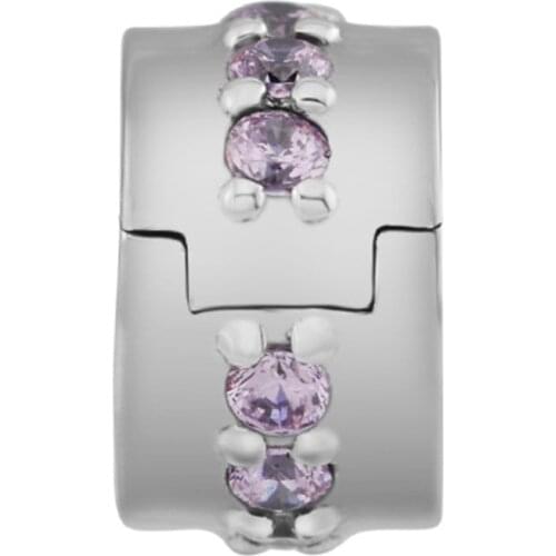 Authentic 925 Sterling Silver Shining Path Clip Charm Beads for Jewelry Making Fit Original Beads Bracelets DIY Finding