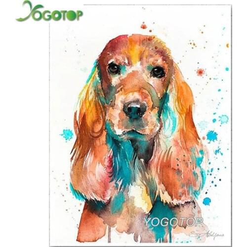 Full square round drill English Cocker Spaniel 5d diy Diamond Painting cross stitch kits diamond Embroidery wall sticker YY1436