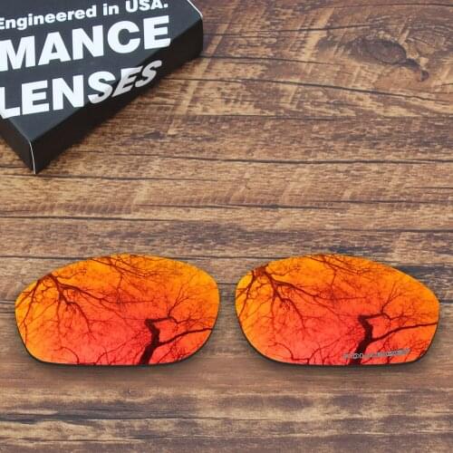 ToughAsNails Resist Seawater Corrosion Polarized Replacement Lenses for Oakley Encounter Sunglasses Fire Red Mirrored