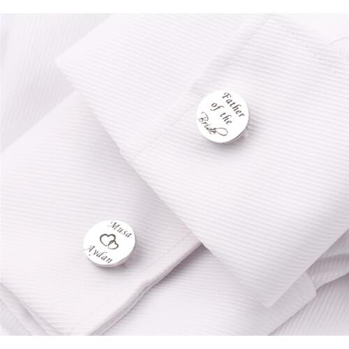 Custom mens and womens French shirt cuff links, DIY alphanumeric shirt cuff link, fashionable and beautifully designed jewelry